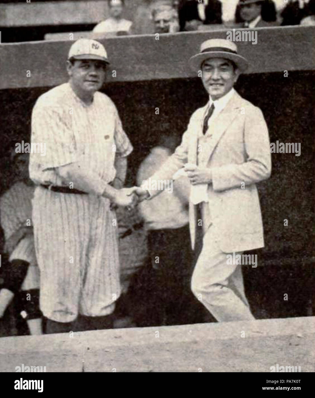 172 Babe Ruth & Amp; Sessue Hayakawa - 23 Aug 1921 EH Stockfoto