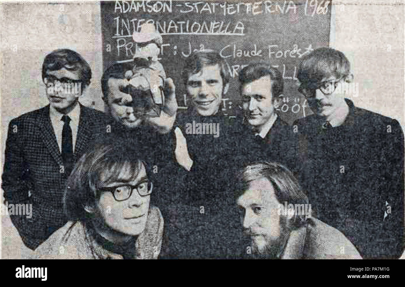 306 Svenska Serieakademin tillkännager Adamsonvinnarna 1968 Stockfoto