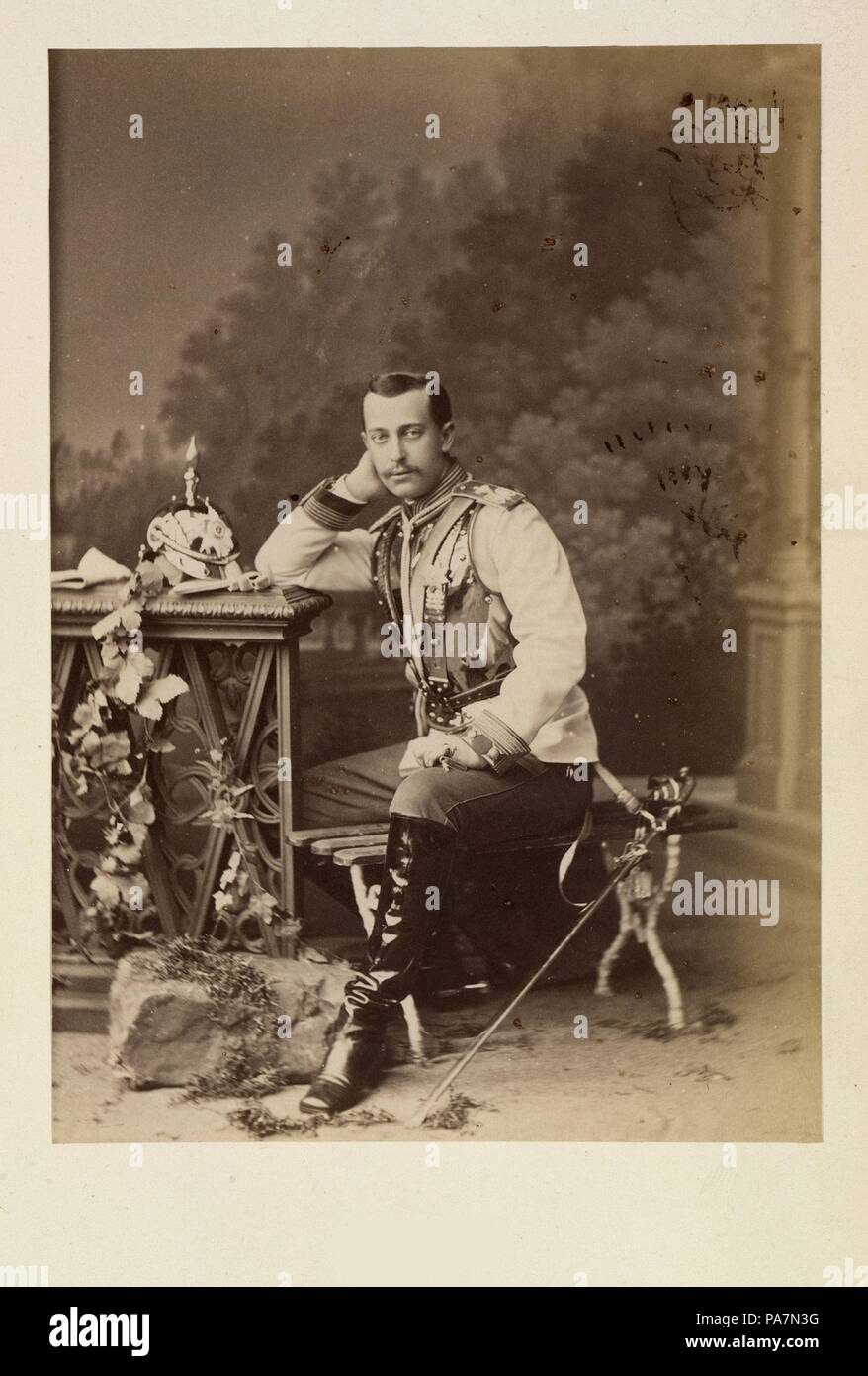 Portrait des Großfürsten Sergei Maximilianovich von Leuchtenberg (1849-1877). Museum: Staatliche Russische Film und Foto Archiv, Krasnogorsk. Stockfoto