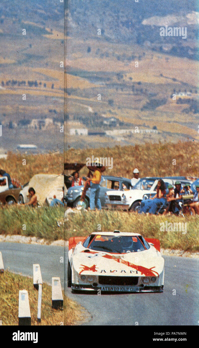 7 1974 Targa Florio - Lancia Stratos Jolly Club Stockfoto