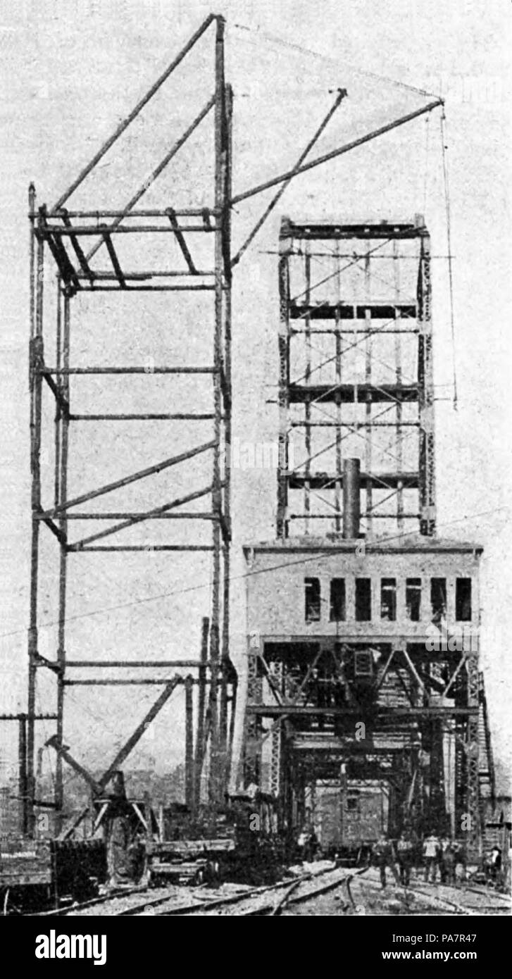 291 CCC und AWL-Eisenbahnbrücke Nr. 9 im Bau 01. Stockfoto