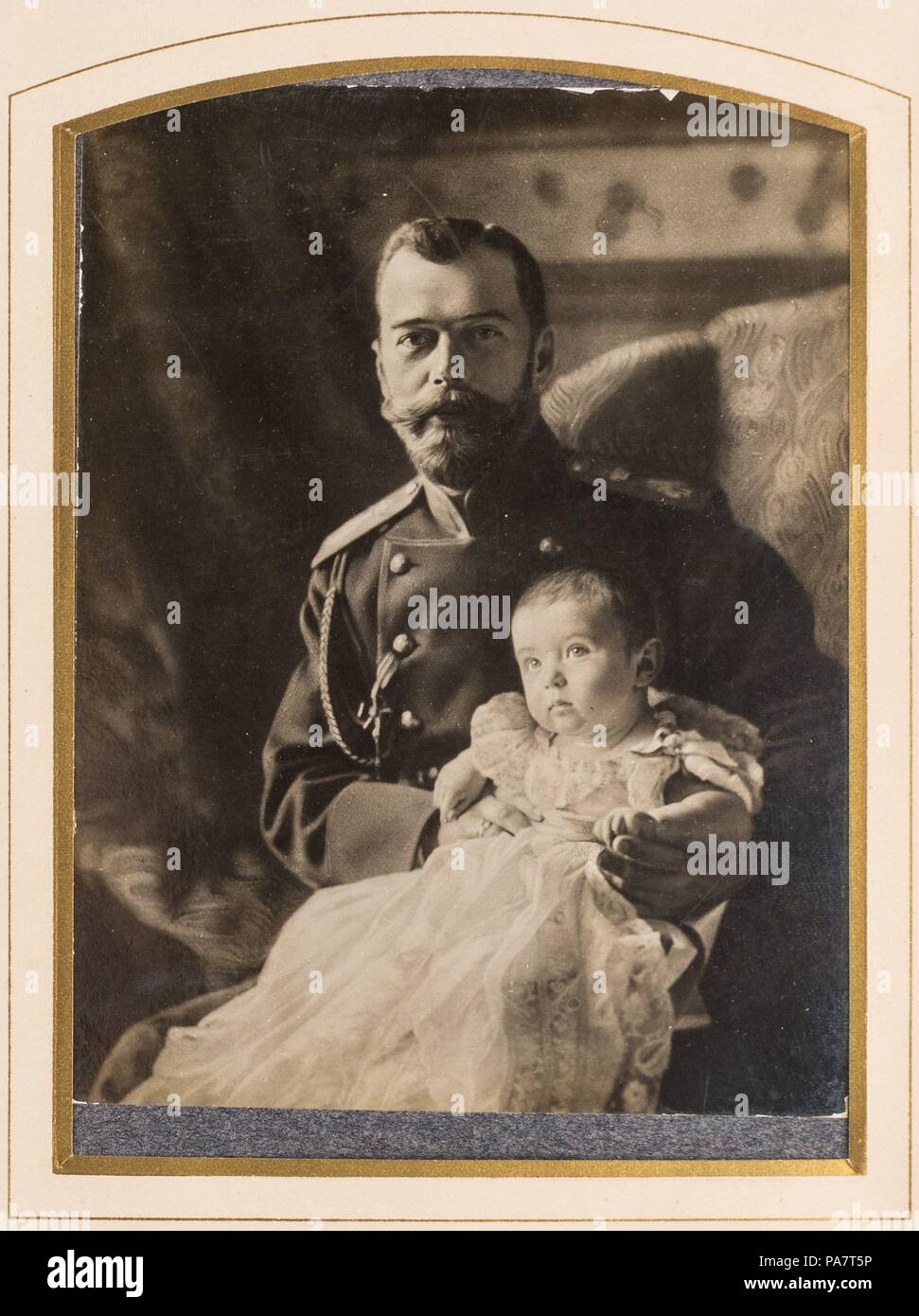 Zar Nikolaus II. und Tsarevich Alexei. Museum: private Sammlung. Stockfoto