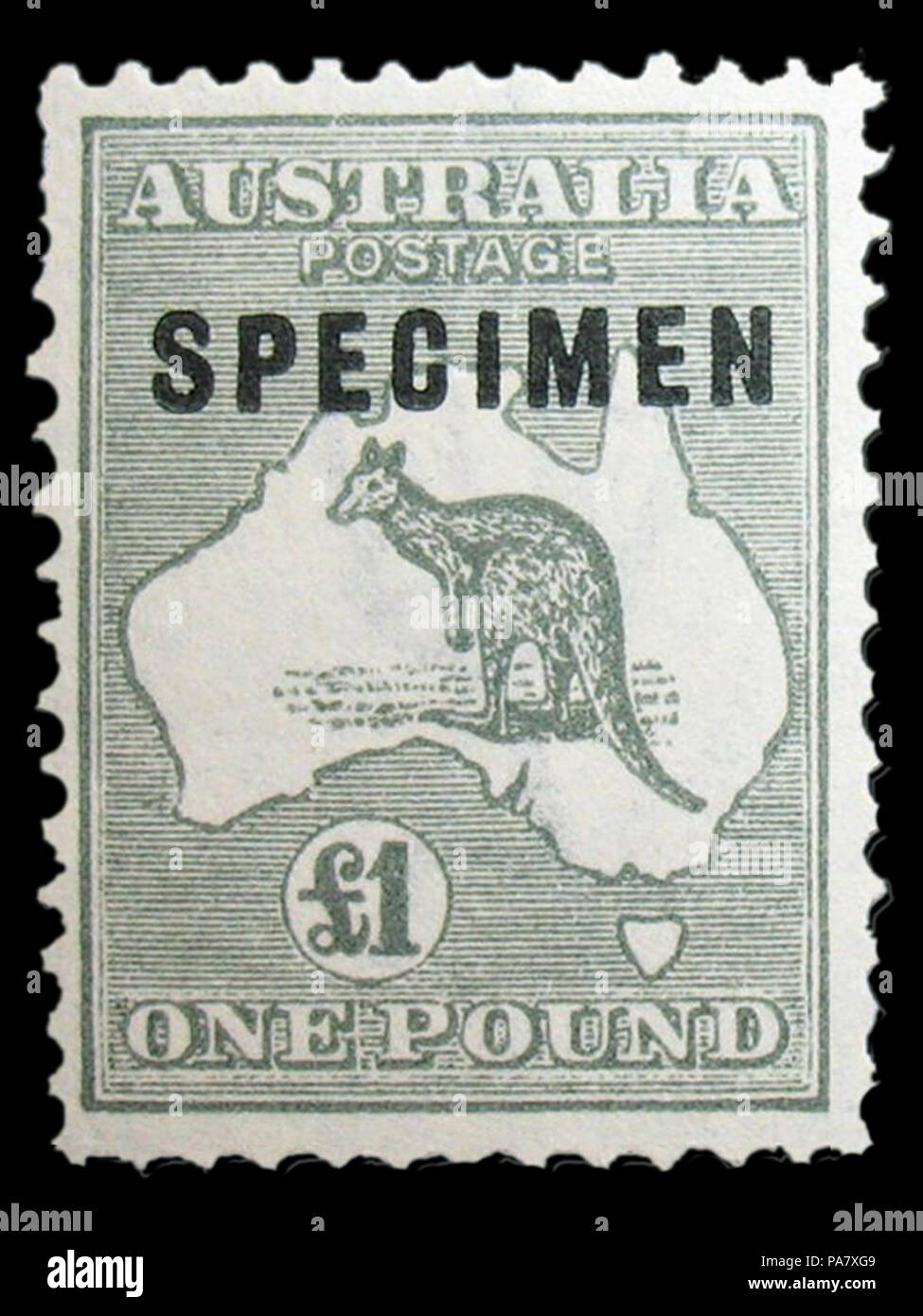 26 Australien-1924 Muster Stempel überdrucken Stockfoto