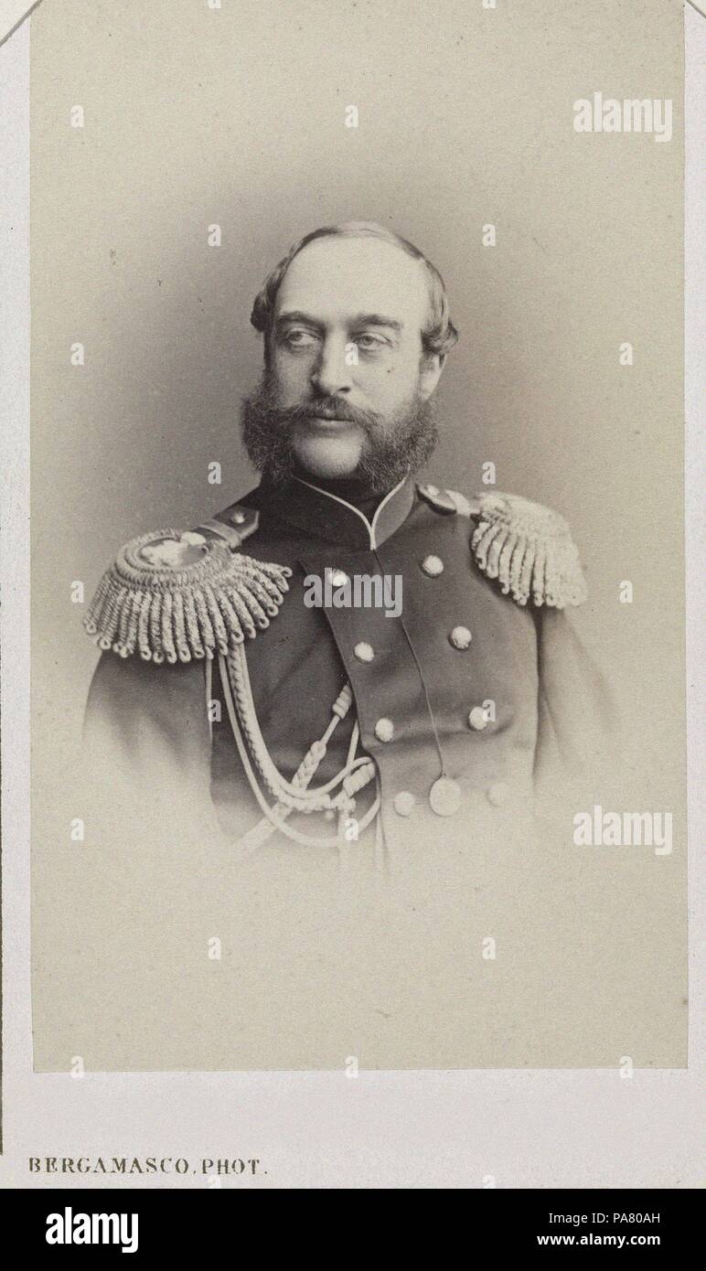 Porträt von Herzog Georg August von Mecklenburg-Strelitz (1824-1876). Museum: Staatliche Russische Film und Foto Archiv, Krasnogorsk. Stockfoto