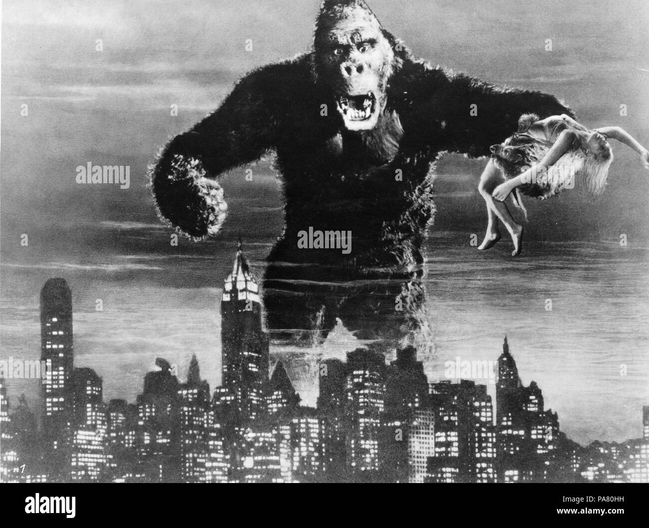 Szene aus dem Film King Kong von Merian C.Cooper, Ernest B. Schoedsack. Museum: private Sammlung. Stockfoto