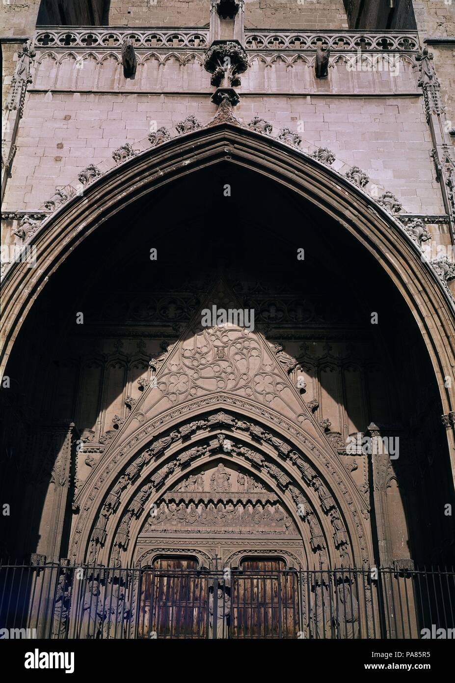 PORTADA DE LA ULTIMA CENA TAMBIEN LLAMADA DEL MAR O DEL MIRADOR - GOTICO ESPAÑOL. Lage: Catedral, Palma, Mallorca, Balearen, Spanien. Stockfoto