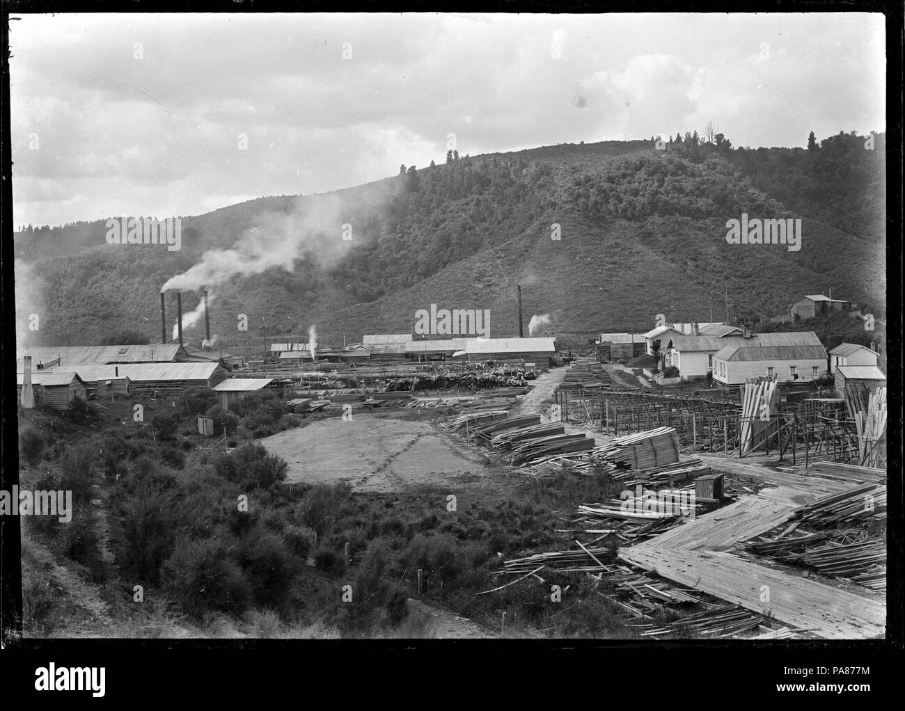 74 Ellis und Burnand's Holz Mühle, Mangapehi ATLIB 197353 Stockfoto