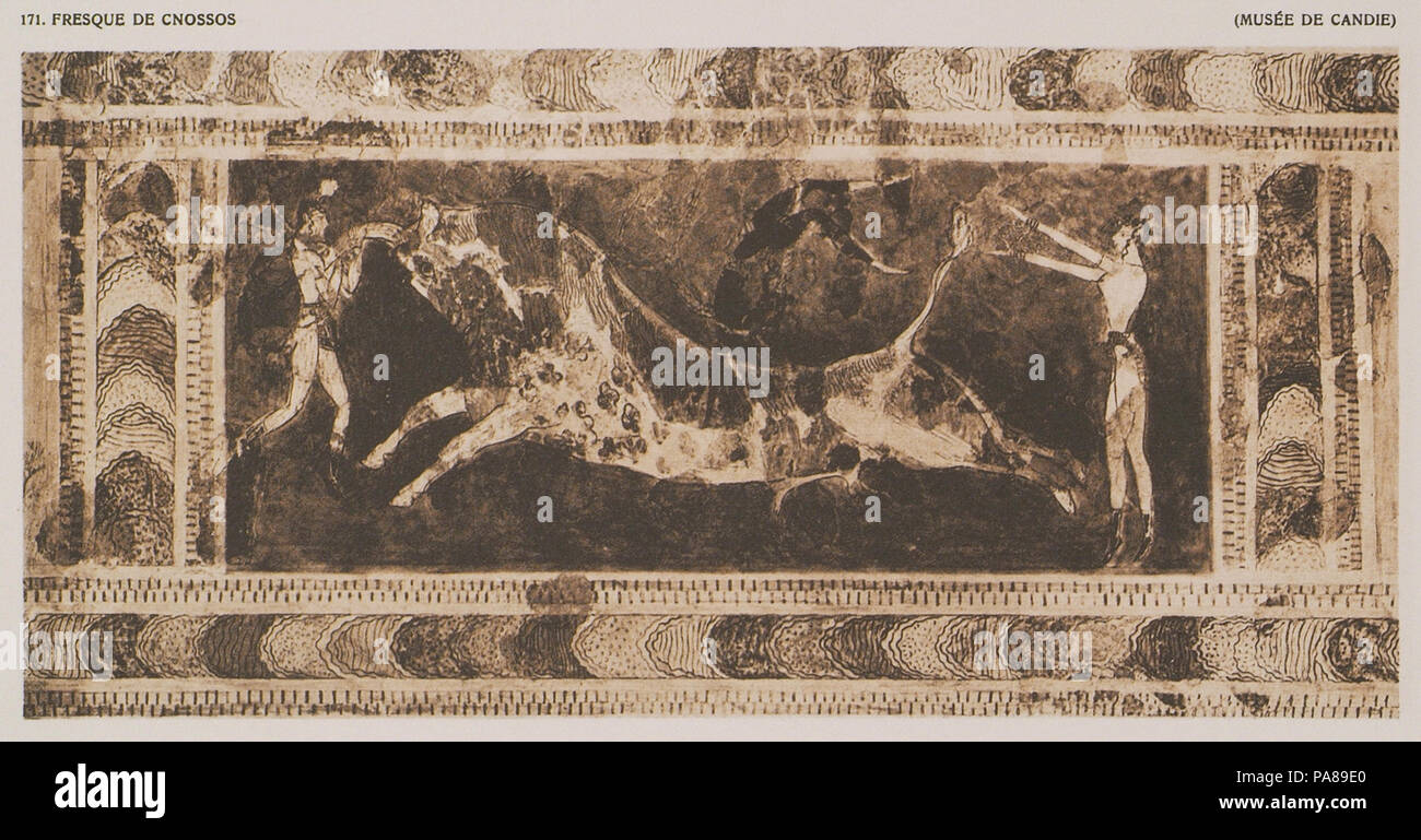 96 Fresque de Cnossos (Musée de Candie) - Baud-bovy Daniel Boissonnas Frédéric - 1919 Stockfoto