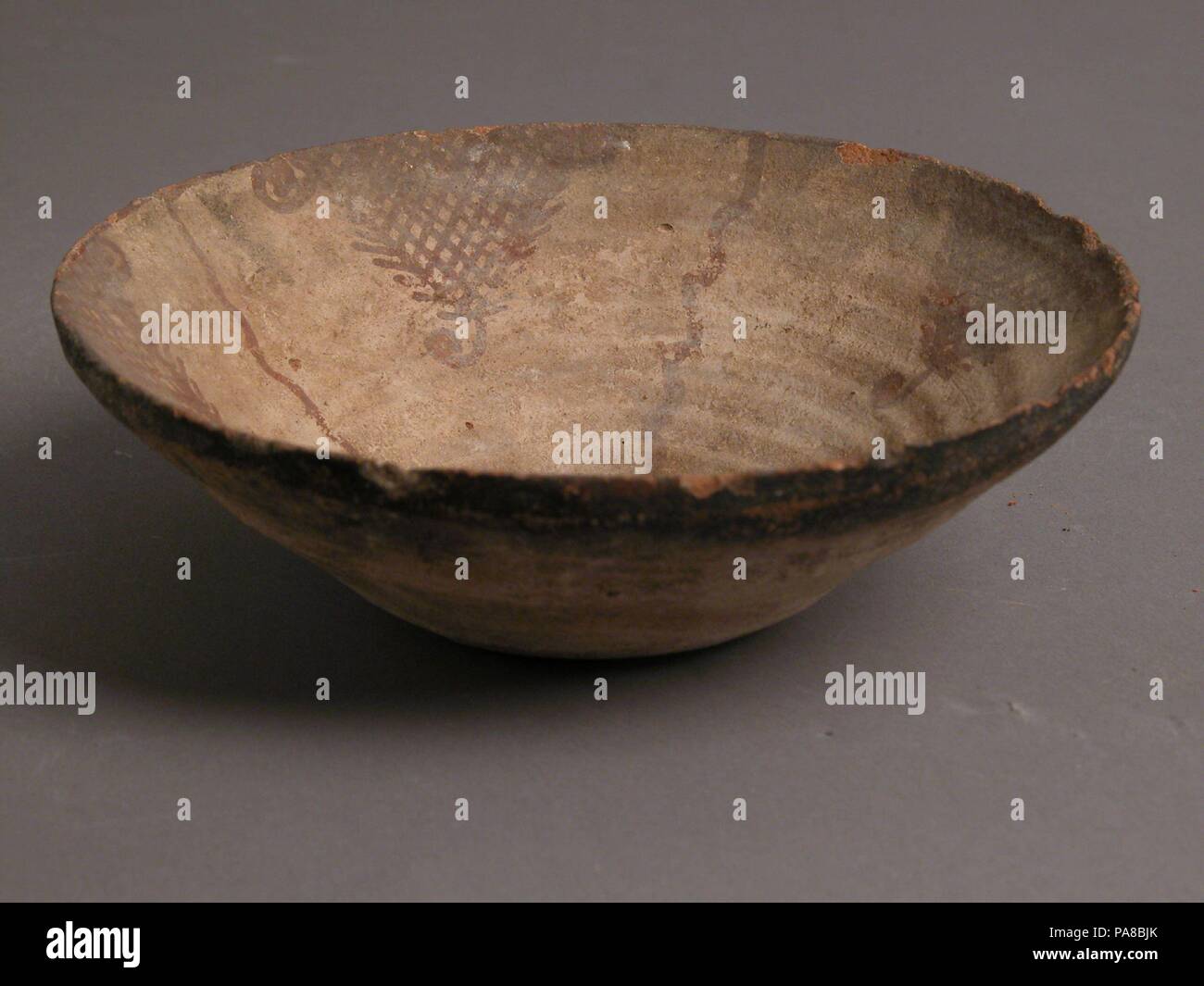 Schüssel. Kultur: Koptischen. Maße: H: 1 cm (4.7Cm); Durchmesser: 5 9/16 in. (14,1 cm). Datum: 4. bis 7. Jahrhundert. Museum: Metropolitan Museum of Art, New York, USA. Stockfoto