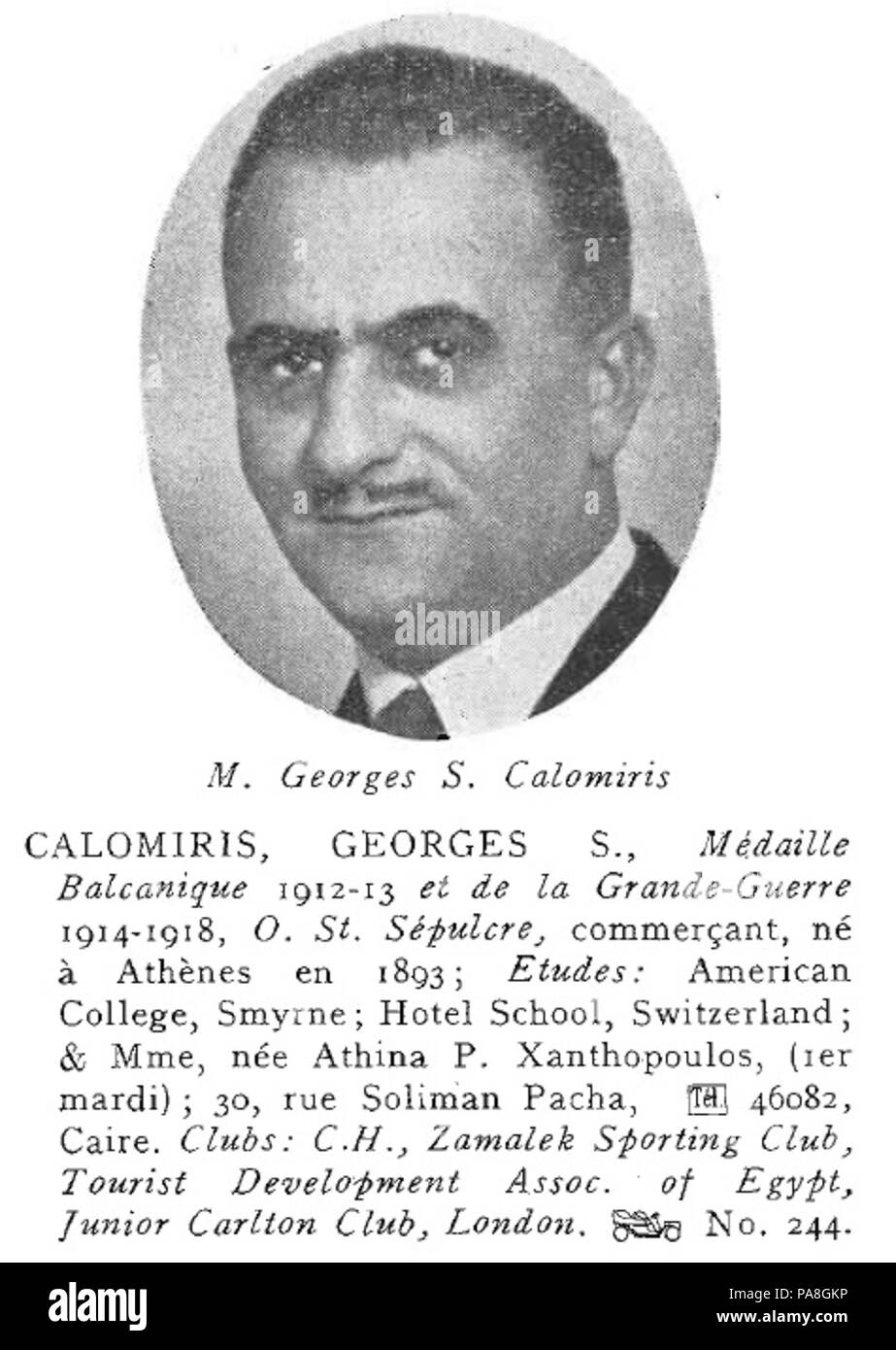 101 Georges Calomiris Stockfoto