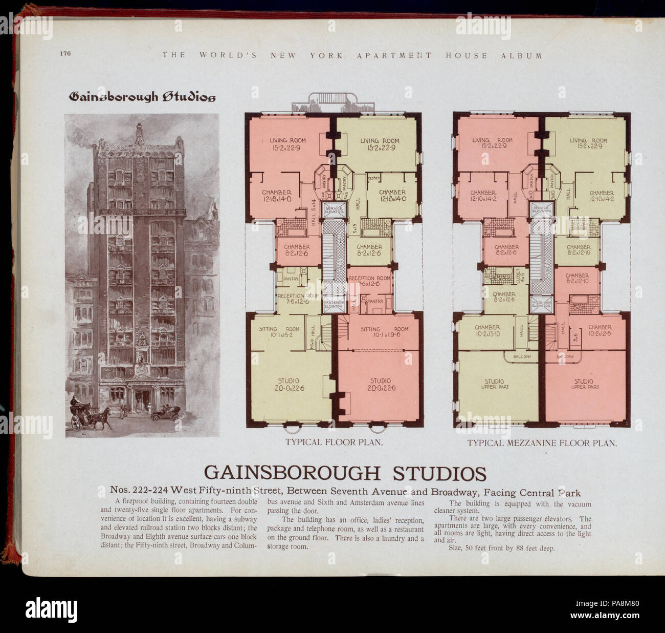 687 Gainsborough Studios, Nr. 222-224 West Fifty-ninth Street, zwischen der Seventh Avenue und Broadway, Central Park (Nypl b 11389518-417421) Stockfoto