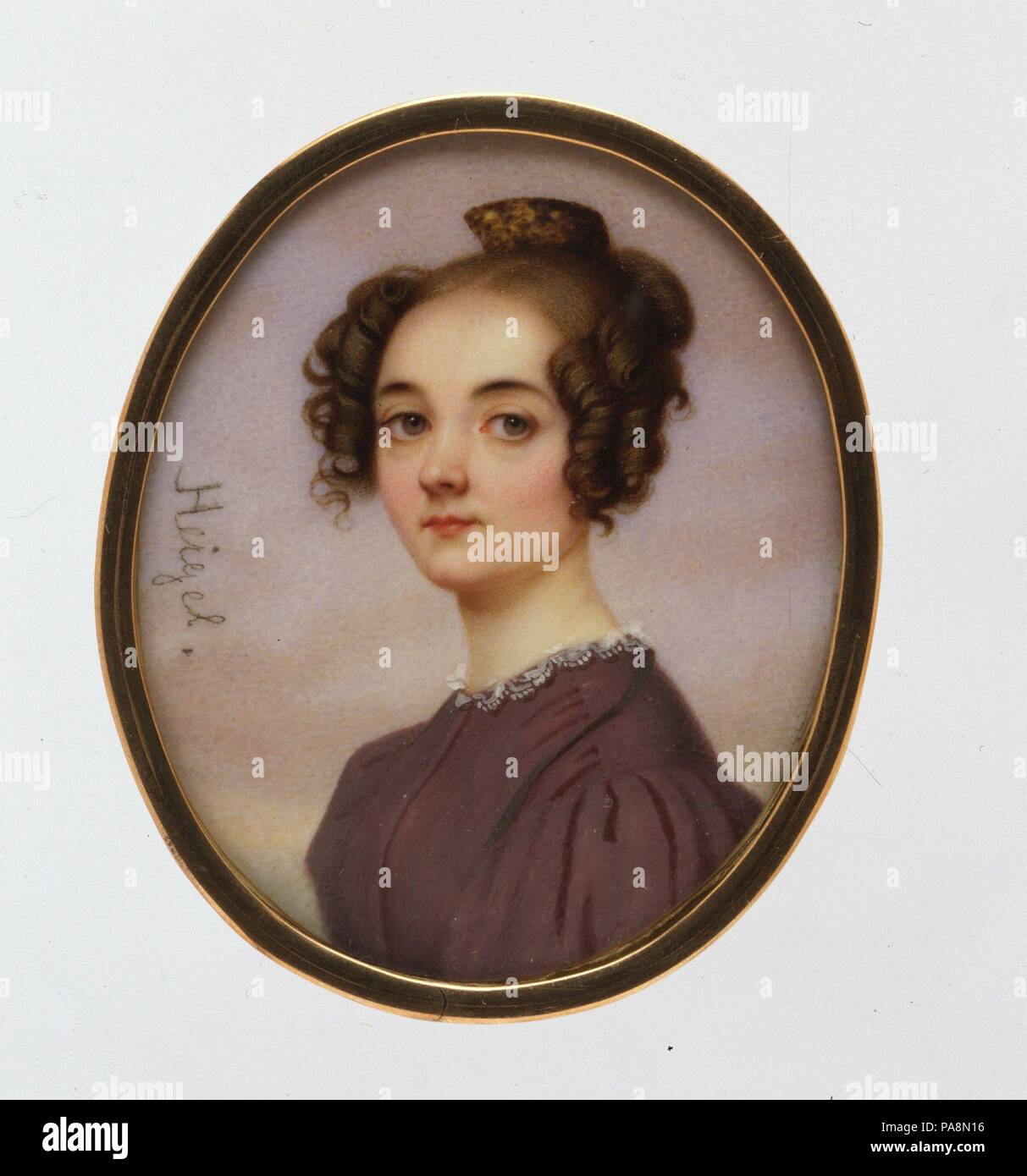 Lola Montez (1818-1861). Artist: zugeschrieben, Josef Heigel (Deutsch, 1780-1837). Maße: Oval, 2 1/2 x 2 1/8 in. (65 x 54 mm). Museum: Metropolitan Museum of Art, New York, USA. Stockfoto