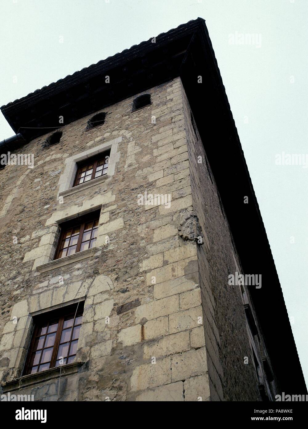 ANTIGUO PALACIO DEL CARDENAL RAM CONSTRUIDO EN EL SIGLO XV RECONVERTIDO EN HOTEL. Lage: Palacio del Rey Don Jaime, MORELLA, Castellón, Spanien. Stockfoto