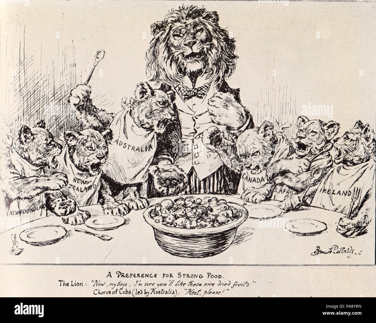 119 Imperial Konferenz Cartoon 1923 Stockfoto