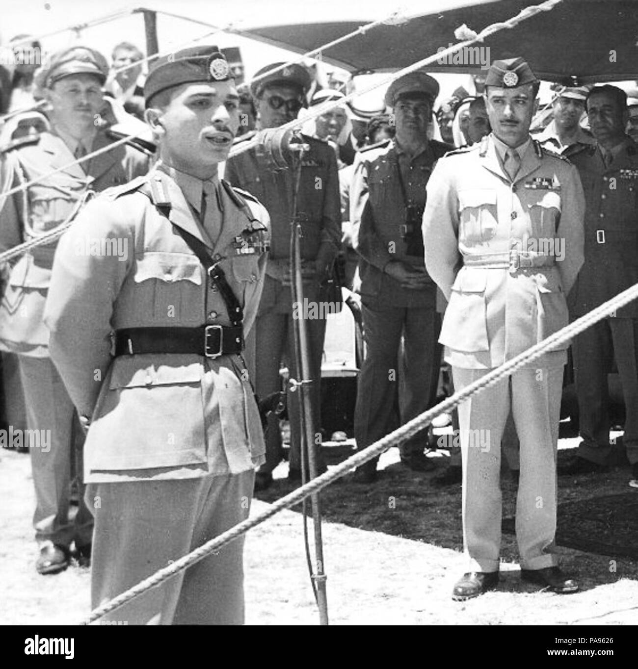 147 König Hussein und Abu Nuwar, 1956 Stockfoto