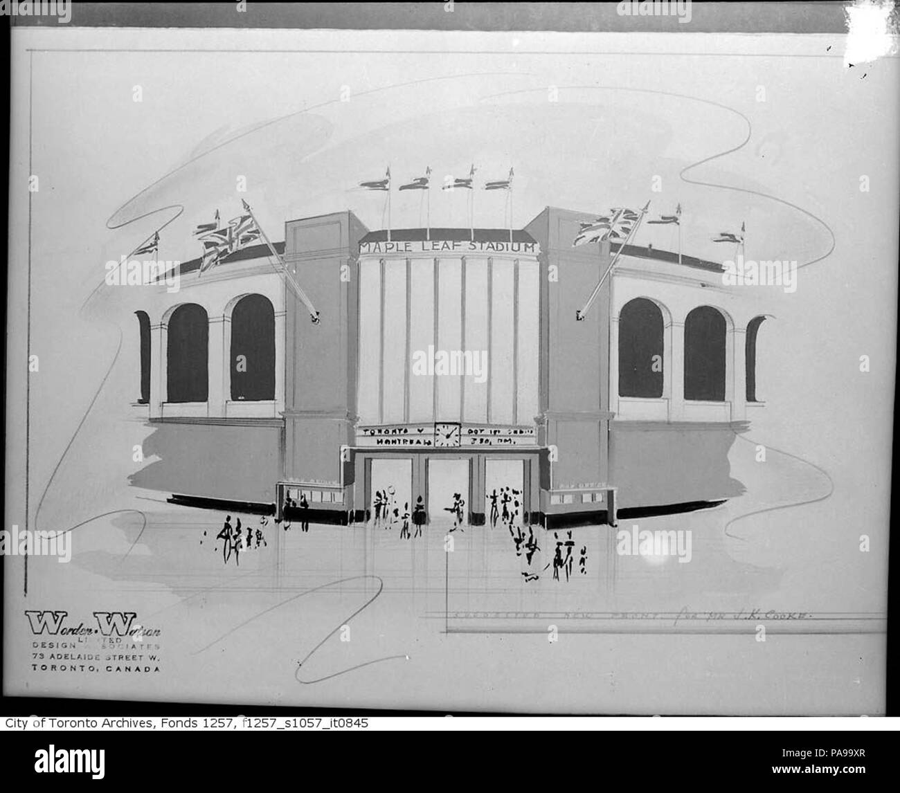 167 Maple Leaf Stadion Design Stockfoto