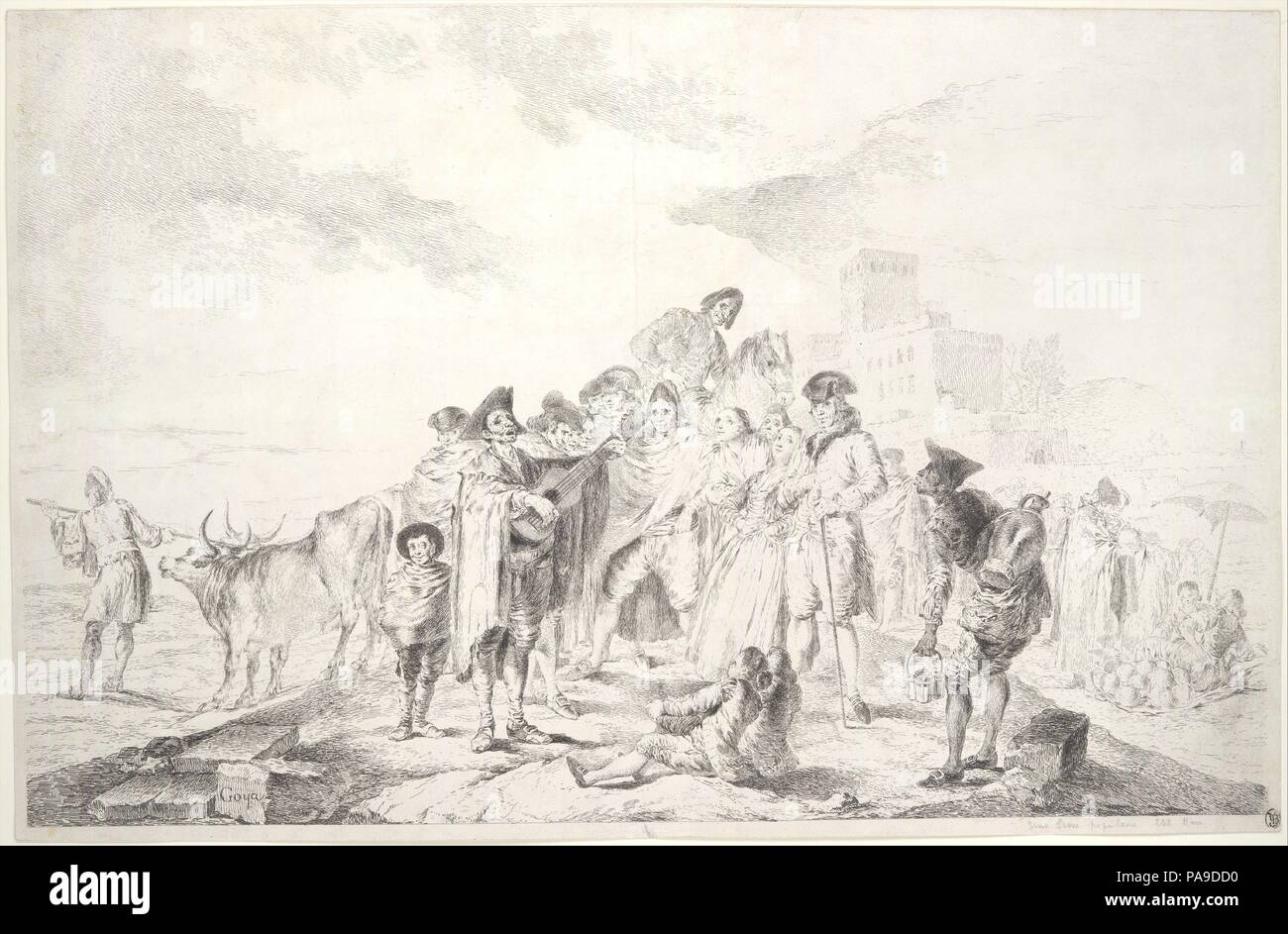 Der Blinde Gitarrist El Ciego De La Guitarra Artist Goya Francisco De Goya Y Lucientes Spanisch Fuendetodos 1746 1828 Bordeaux Masse Blatt 14 In 21 Cm 35 5 X 55 Cm Datum Ca