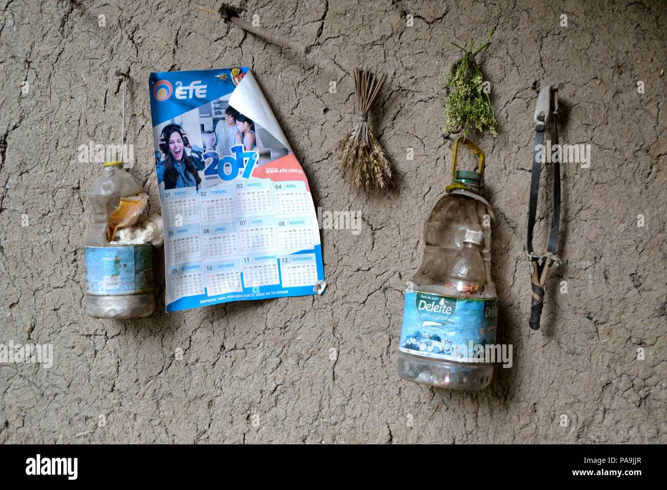 Amulett zum Schutz der Heimat von bösen Geistern in SALALA 'Las Huaringas' - HUANCABAMBA.. Abteilung von Piura. PERU Stockfoto