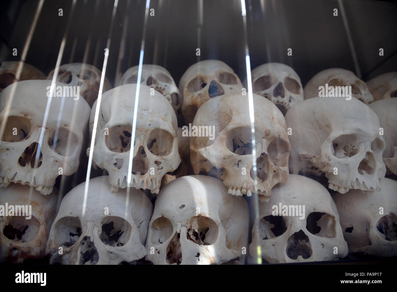 Völkermörderischen Zentrum Choeung Ek Killing Fields von Pol Pot, Phnom Penh, Cambodge Stockfoto