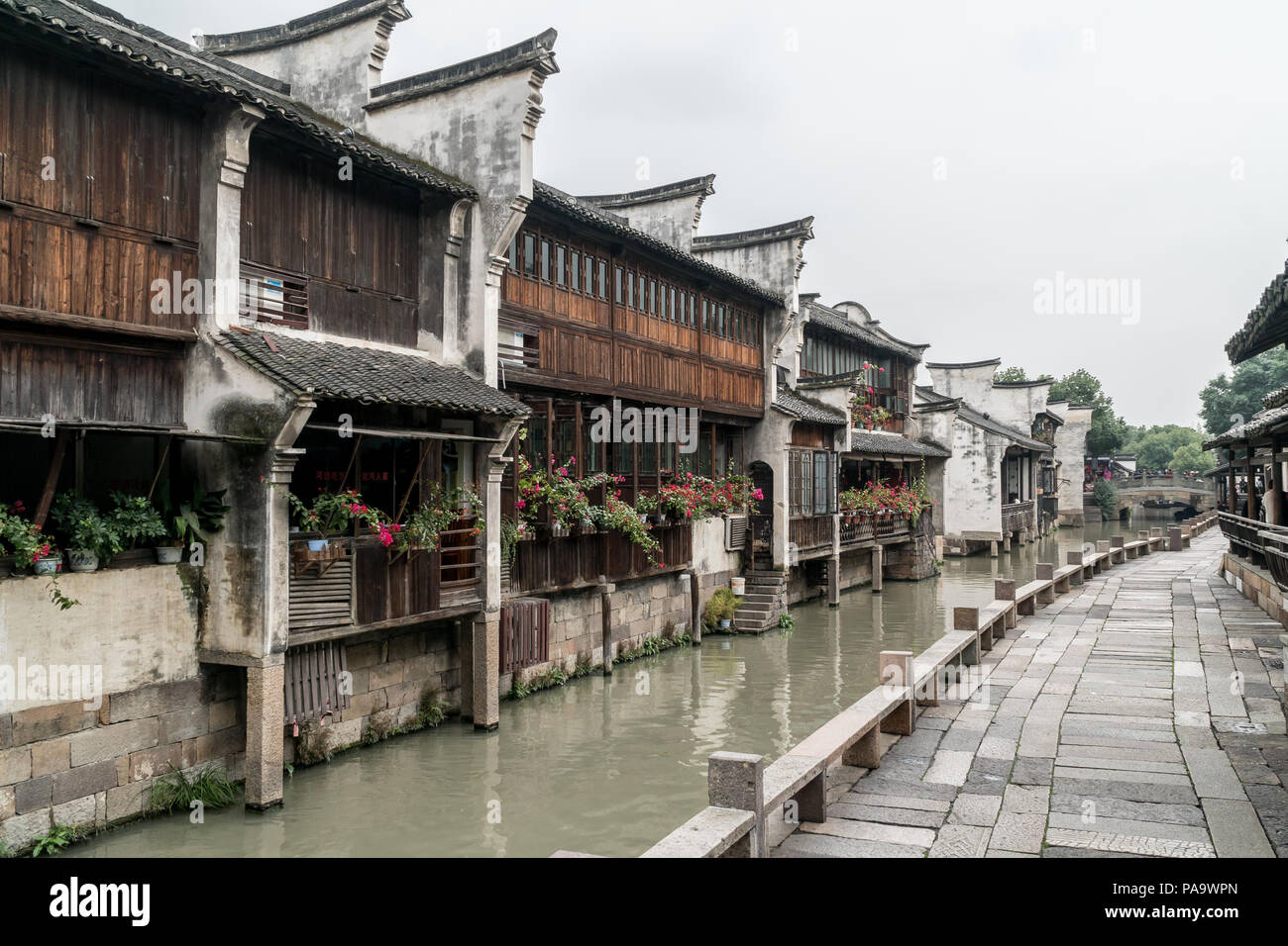 Wuzhen, einer berühmten Stadt in China. Stockfoto