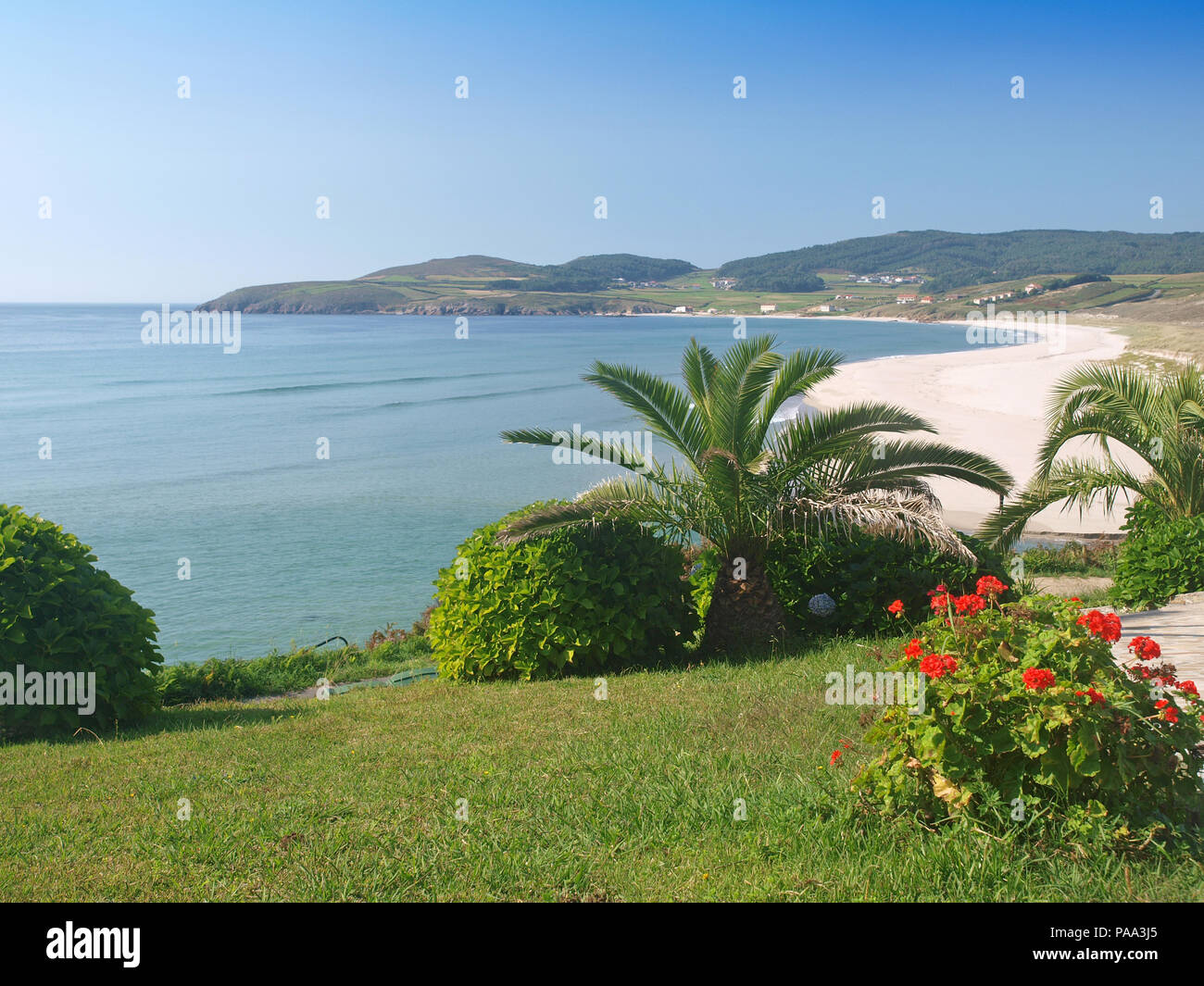 Küstenlandschaft in Galizien, Spanien. Stockfoto