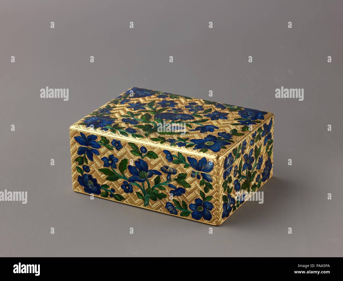 Snuffbox. Kultur: Wahrscheinlich Französisch. Abmessungen: H 3,5 cm, L 7,9 cm, D 6 cm. Datum: 19. Museum: Metropolitan Museum of Art, New York, USA. Stockfoto