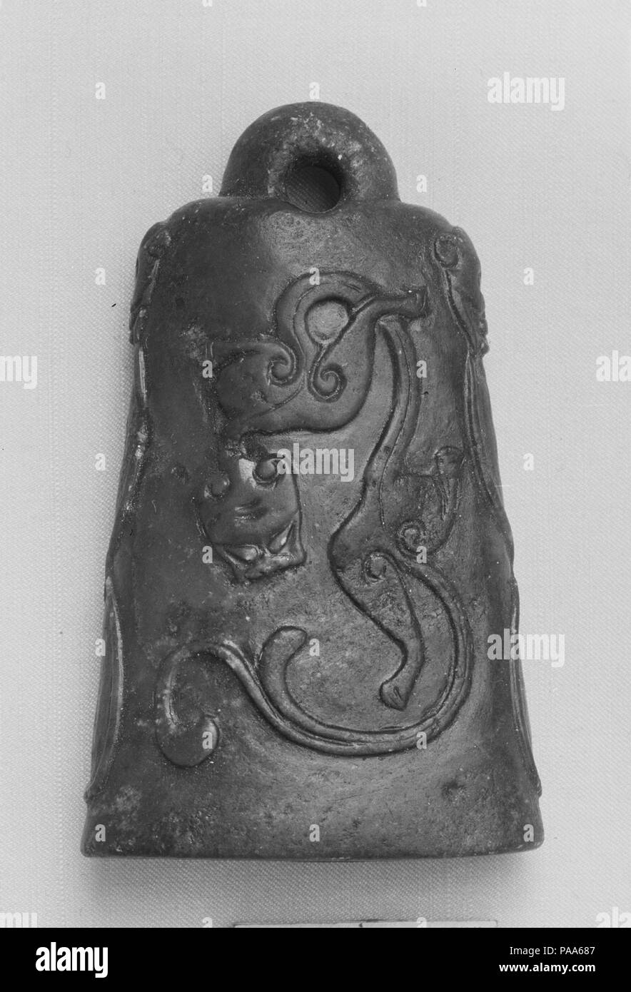 Gürtel Verzierung. Kultur: China. Abmessungen: H.2 3/4 in. (7 cm); W. 1 5/8 in. (4,1 cm); D. 5/8 in. (1,6 cm). Museum: Metropolitan Museum of Art, New York, USA. Stockfoto