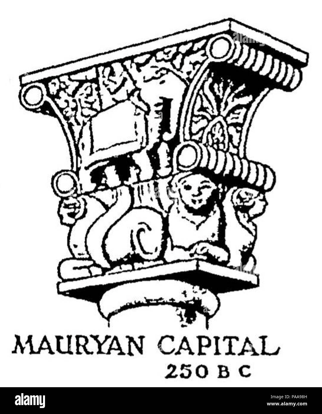 170 Mauryan Kapital 250 BCE Stockfoto