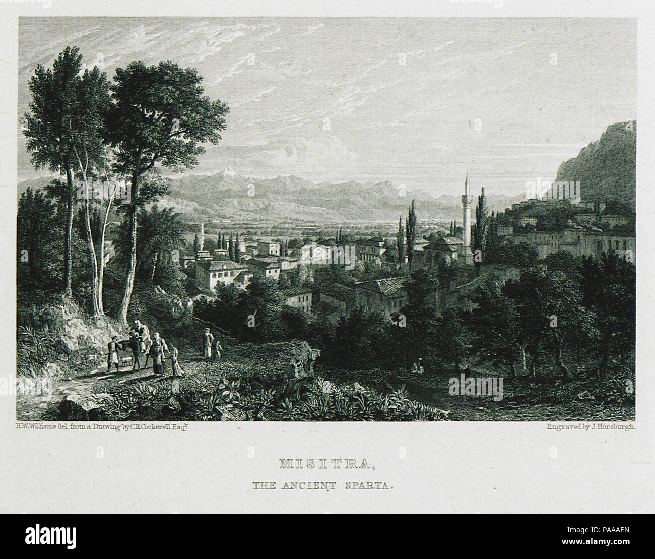 175 Misitra, das antike Sparta - Williams Hugh William - 1829 Stockfoto