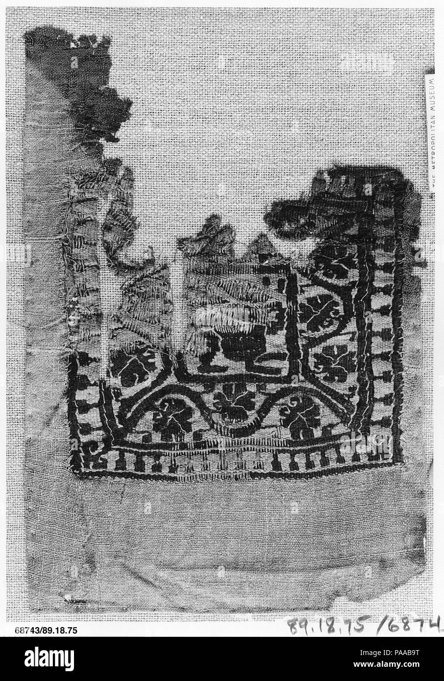Fragment. Maße: 8 cm hoch 5 cm breit (21,2 cm hoch, 14 cm breit). Datum: 3.-4. Jh.. Museum: Metropolitan Museum of Art, New York, USA. Stockfoto