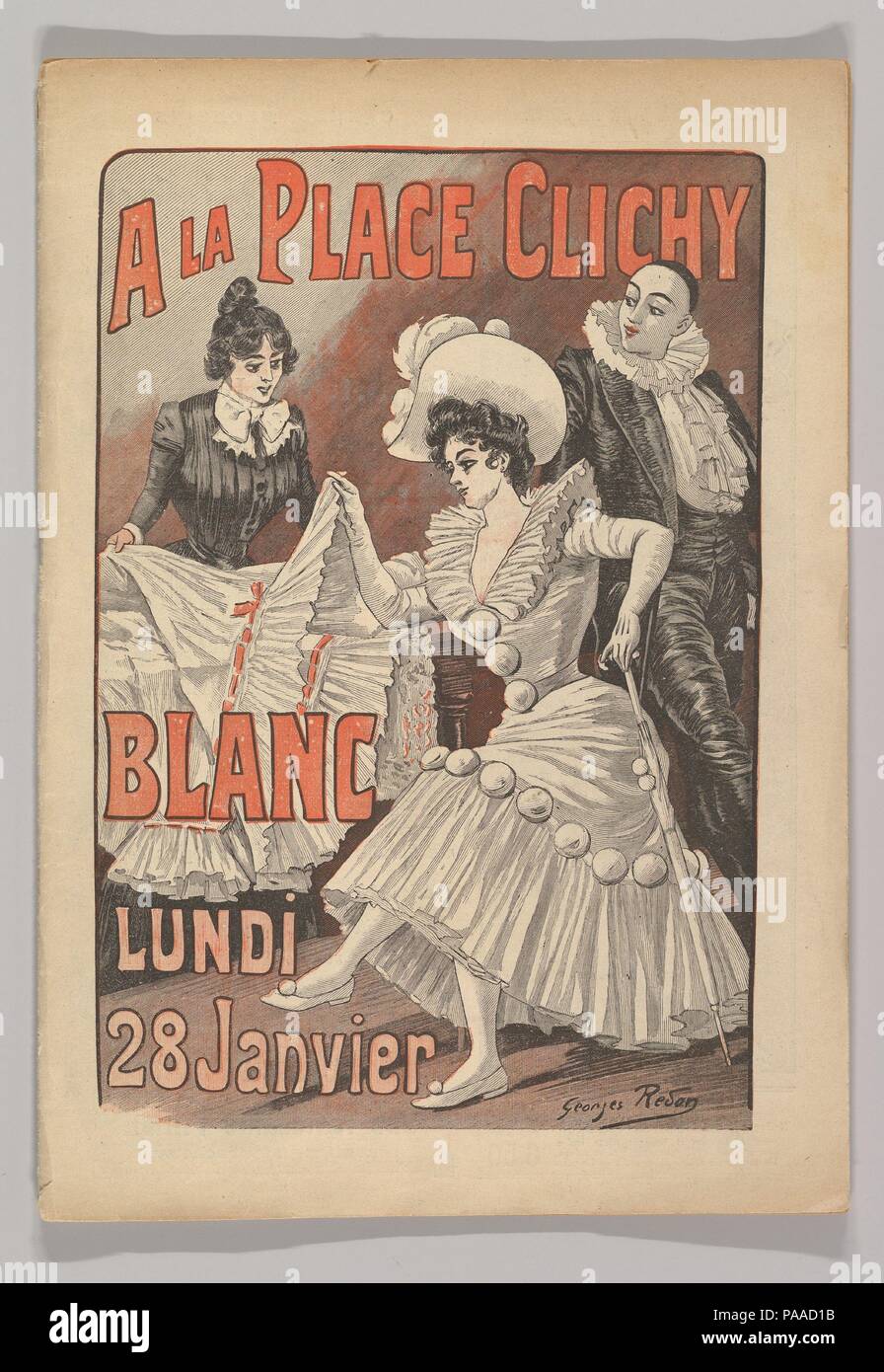 Grands Magasins de la Place de Clichy, Exposition Annuelle de Blanc. Artist: Georges Redon (Französisch, 1869-1943). Abmessungen: Insgesamt: 10 1/4 x 7 3/16 x 1/8 in. (26 x 18,2 x 0,3 cm). Datum: 19. Museum: Metropolitan Museum of Art, New York, USA. Stockfoto