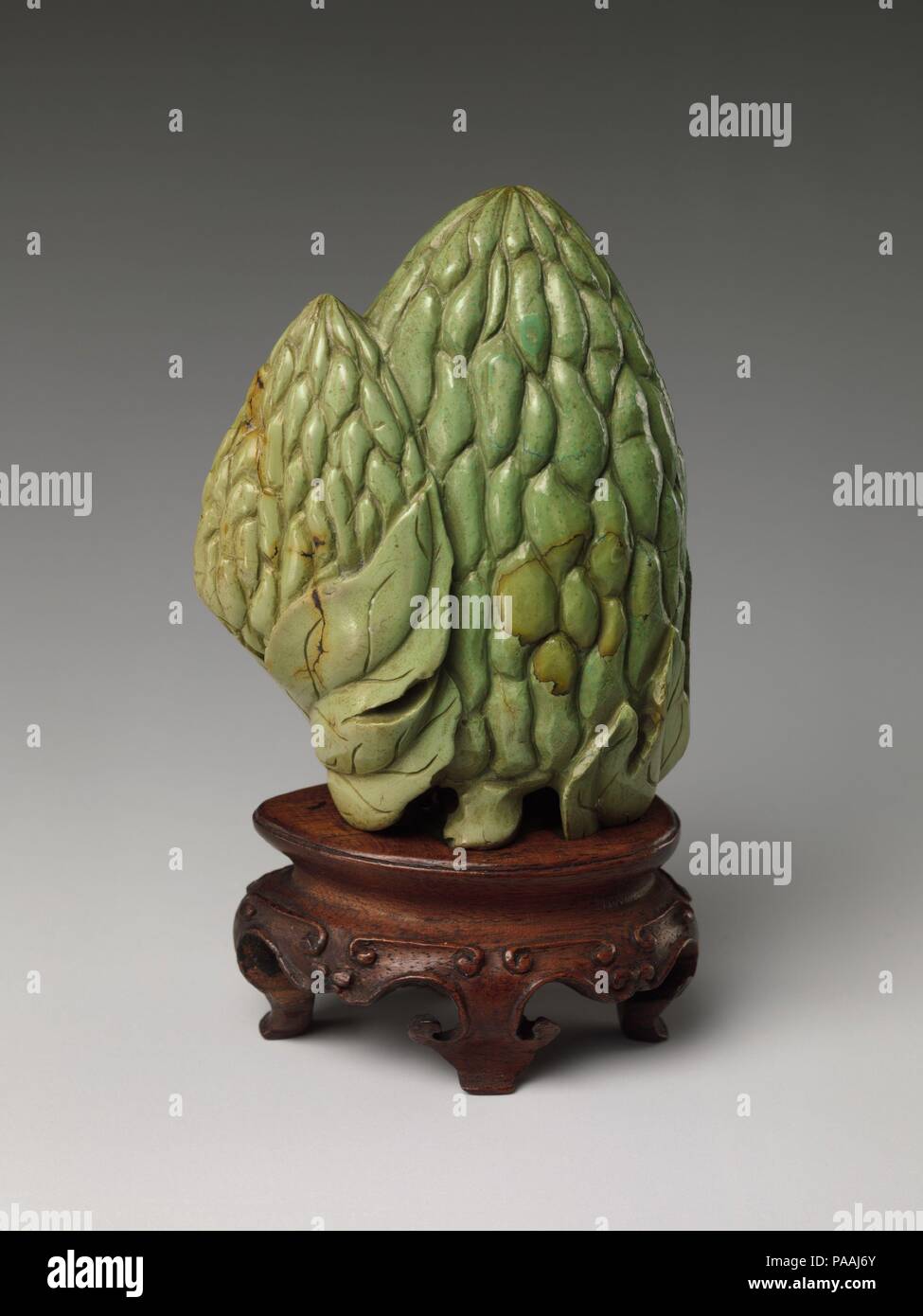 Bitter Melonen. Kultur: China. Abmessungen: H. 3 1/4 in. (8,3 cm). Datum: 18. Museum: Metropolitan Museum of Art, New York, USA. Stockfoto