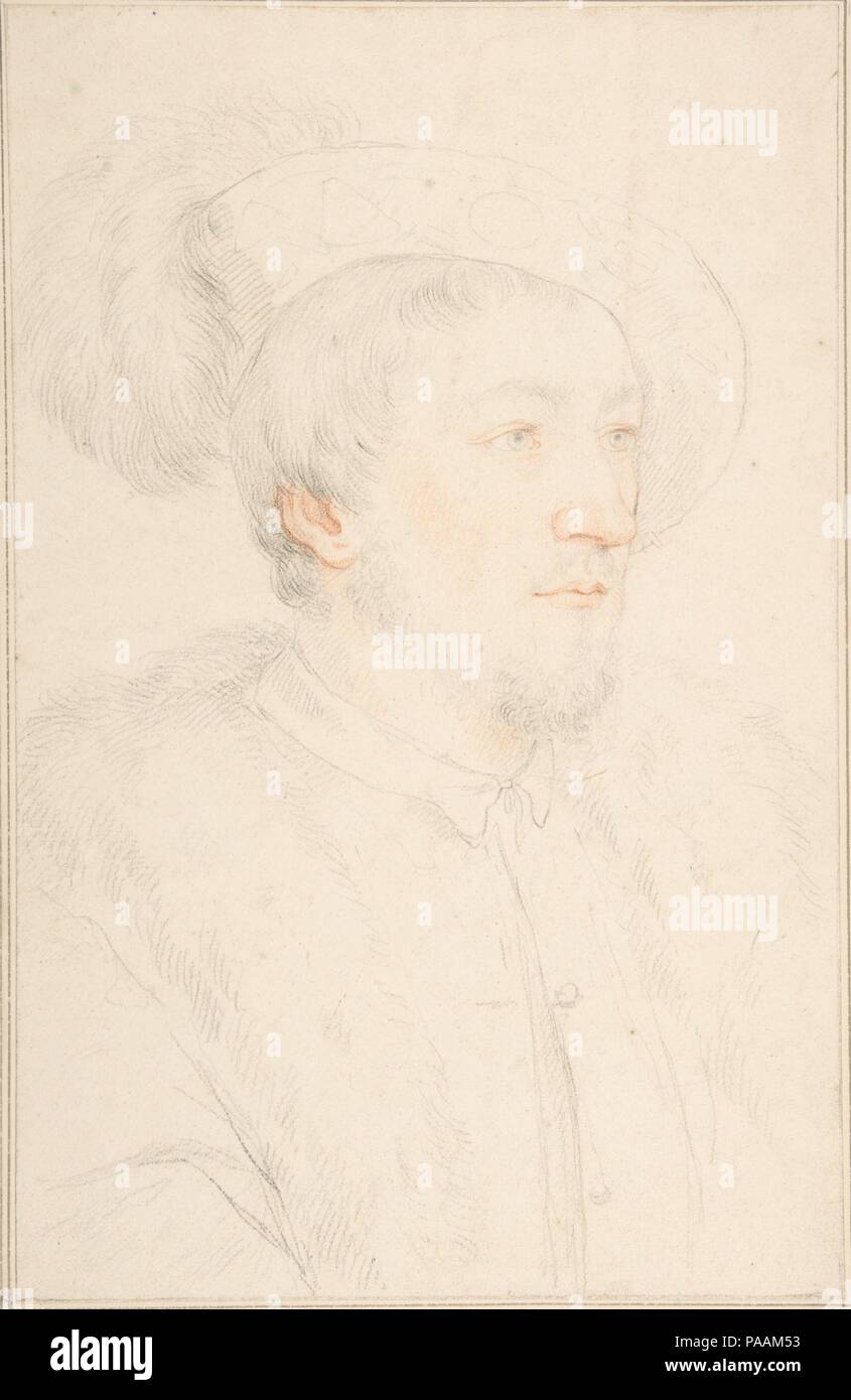 Anonym Porträt. Artist: nach Hans Holbein der Jüngere (Deutsch, Augsburg 1497/98-1543, London); Francesco Bartolozzi (Italienisch, Florenz 1728-1815 Lissabon). Maße: Blatt: 11 3/8 x 7 1/4 in. (28,9 x 18,4 cm). Datum: Ca. 1794-1802. Museum: Metropolitan Museum of Art, New York, USA. Stockfoto