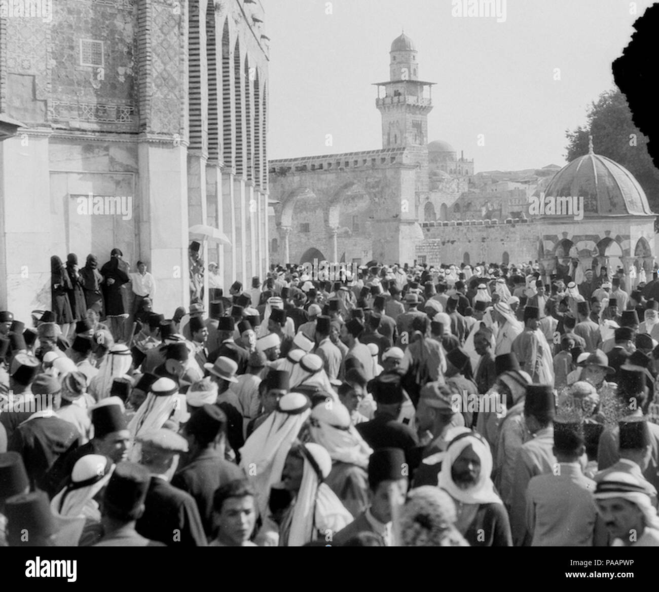 232 Sharif Hussein Bin Ali's Begräbnis in Jerusalem 1931 Stockfoto
