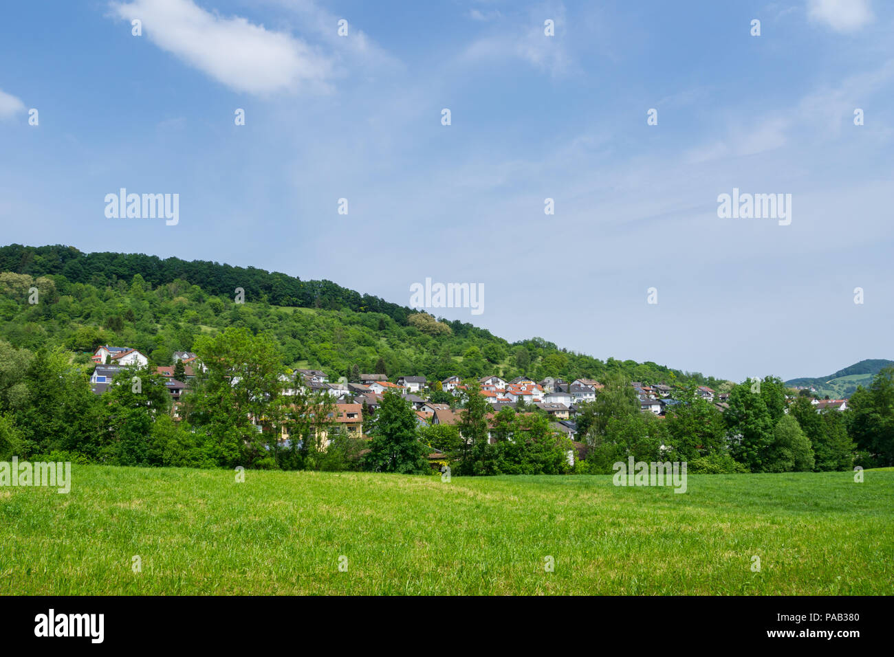 Deutschland, idyllische Städtchen von Rudersberg bei Stuttgart in der Natur Landschaft Stockfoto