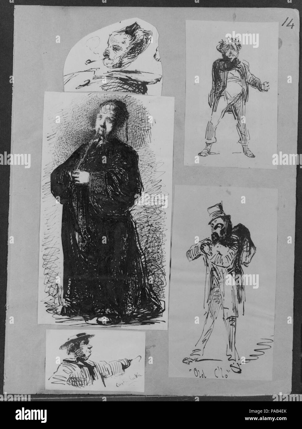 Orientalische Abbildung (von SKIZZENBUCH). Künstler: James McNeill Whistler (Amerikanische, Lowell, Massachusetts 1834-1903 London). Abmessungen: 6 3/8 x 3 1/2 in. (16,2 x 8,9 cm). Datum: 1854-55. Museum: Metropolitan Museum of Art, New York, USA. Stockfoto