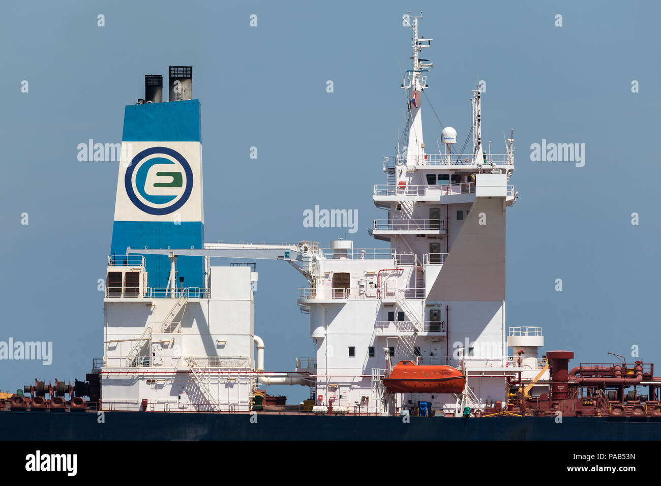 VLCC Öltanker edle inbound Rotterdam. Euronav ist ein Internationaler Versand Enterprise die auf Öl Transport konzentriert sich auf See. Stockfoto