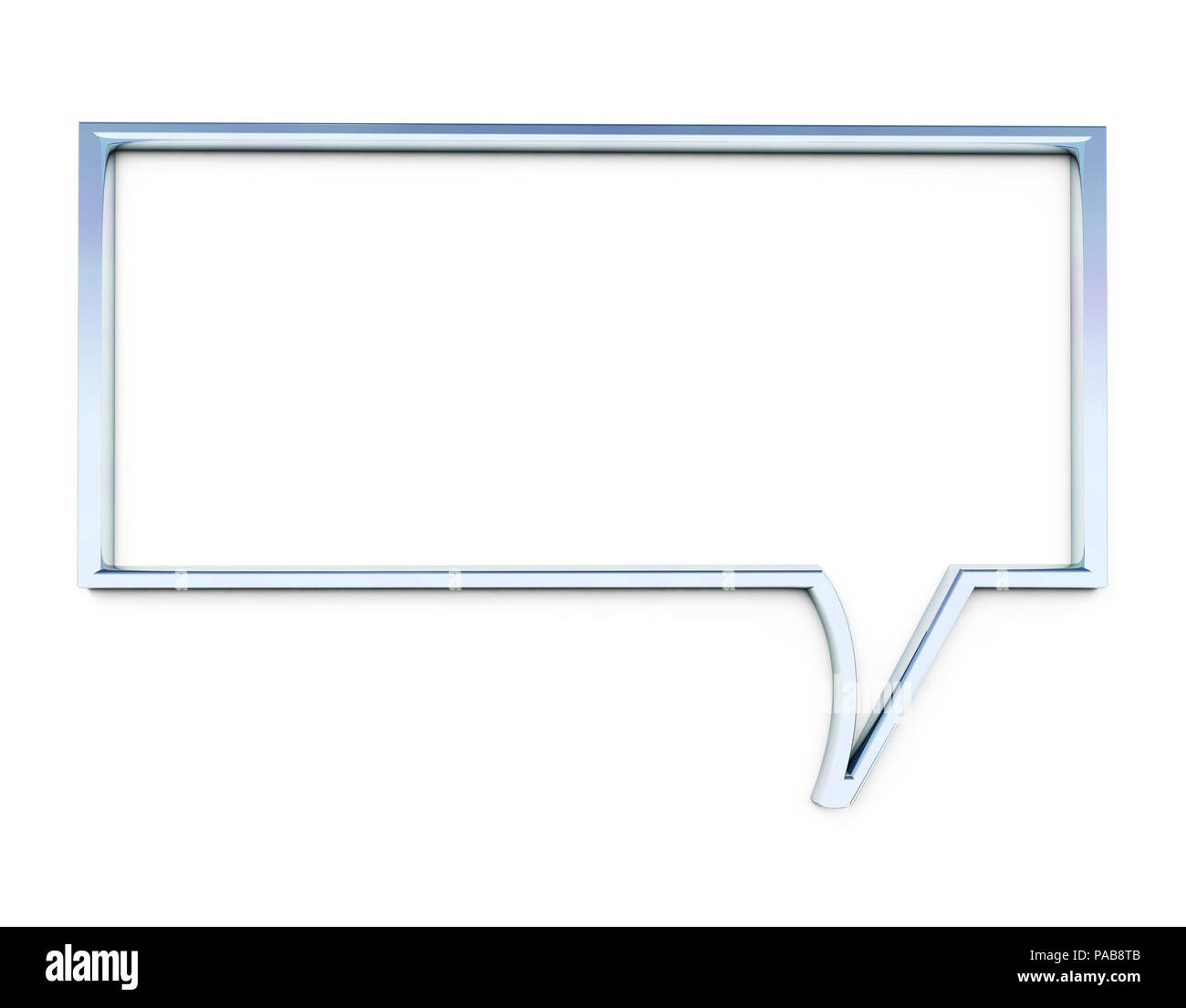 Eine Darstellung der Chrom Sprechblase Stockfoto