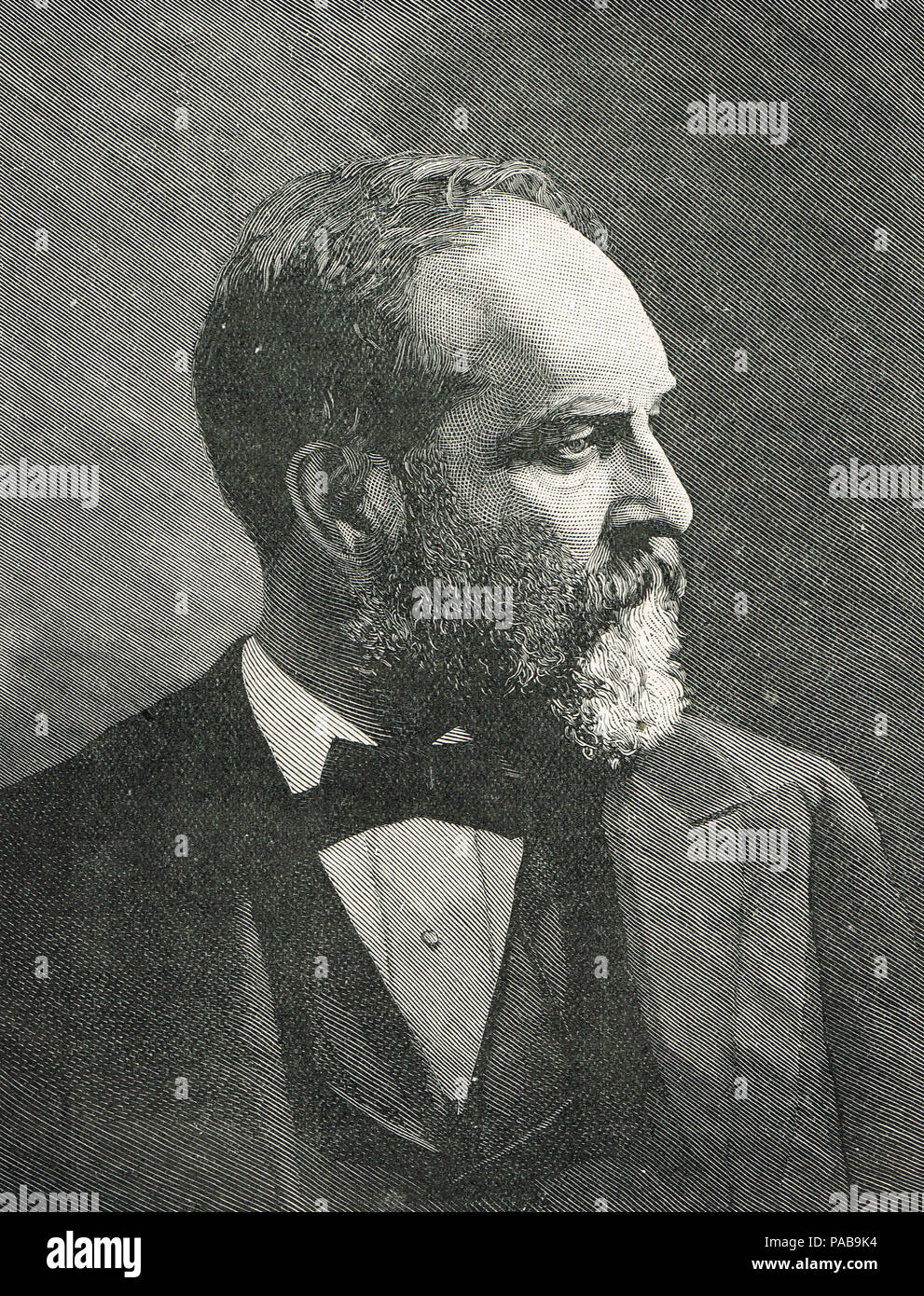 Präsident James Abram Garfield, aus dem Jahre 1870, 20. Präsident der Vereinigten Staaten, ermordet Am 2. Juli 1881 Stockfoto
