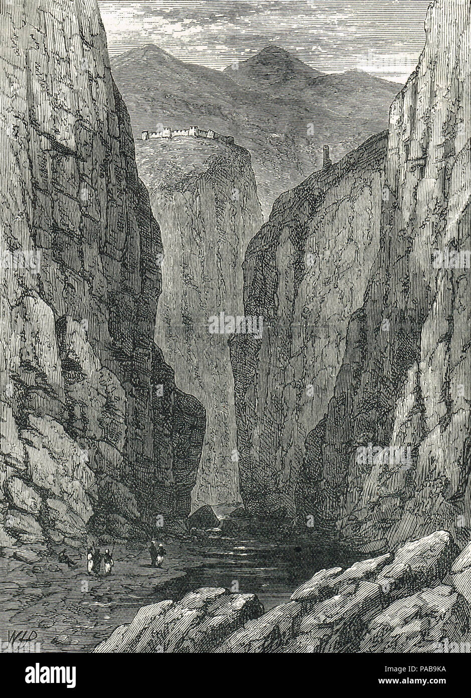 Die Festung von Ali Moschee und den Khaiberpass, 1878 Stockfoto