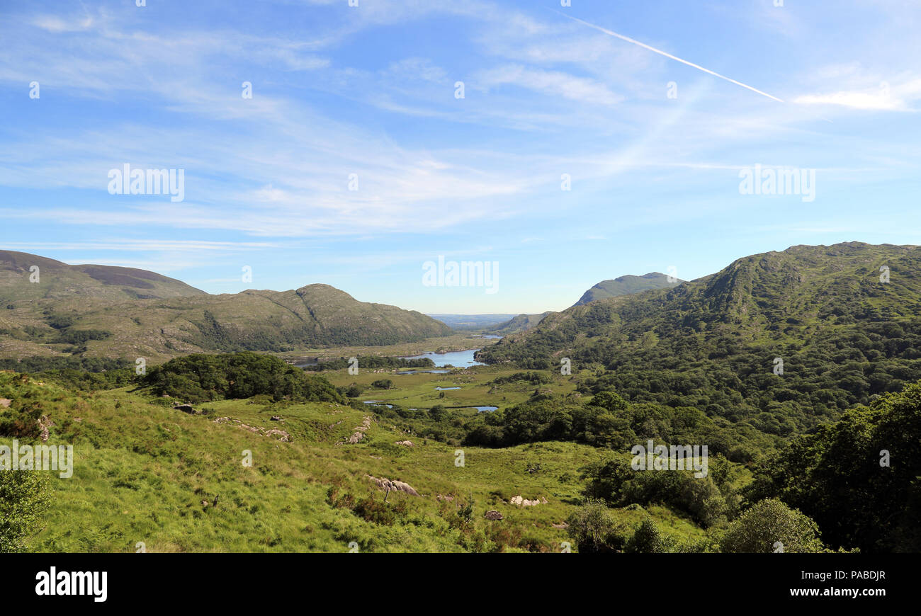 Meine Damen View ist ein malerisches Panorama am Ring of Kerry ca. 19 Kilometer (12 Meilen) vom Zentrum von Killarney auf der N71 Richtung Killarney, Killarney Na Stockfoto