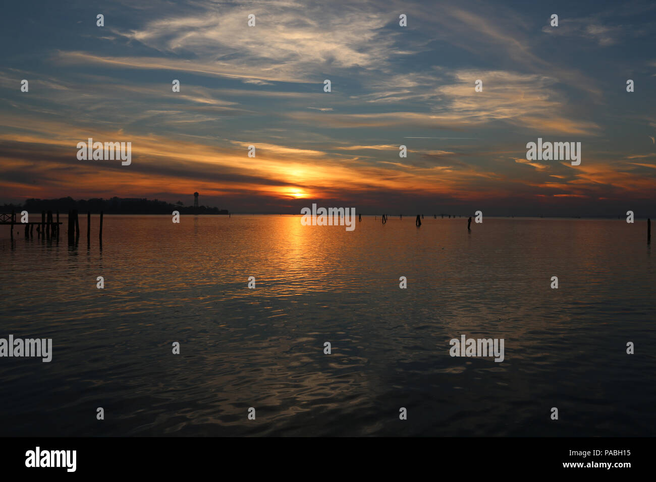 Venezianische Sonnenuntergang Stockfoto