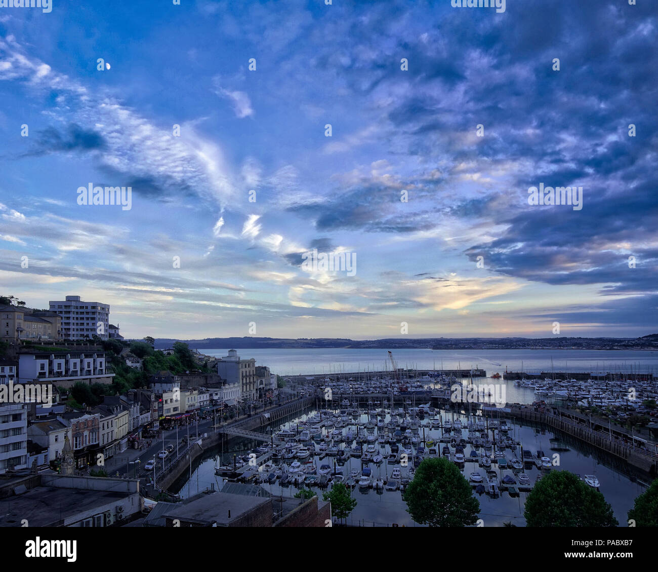 De - Devon: Abend über der Hafen von Torquay (HDR-Bild) Stockfoto