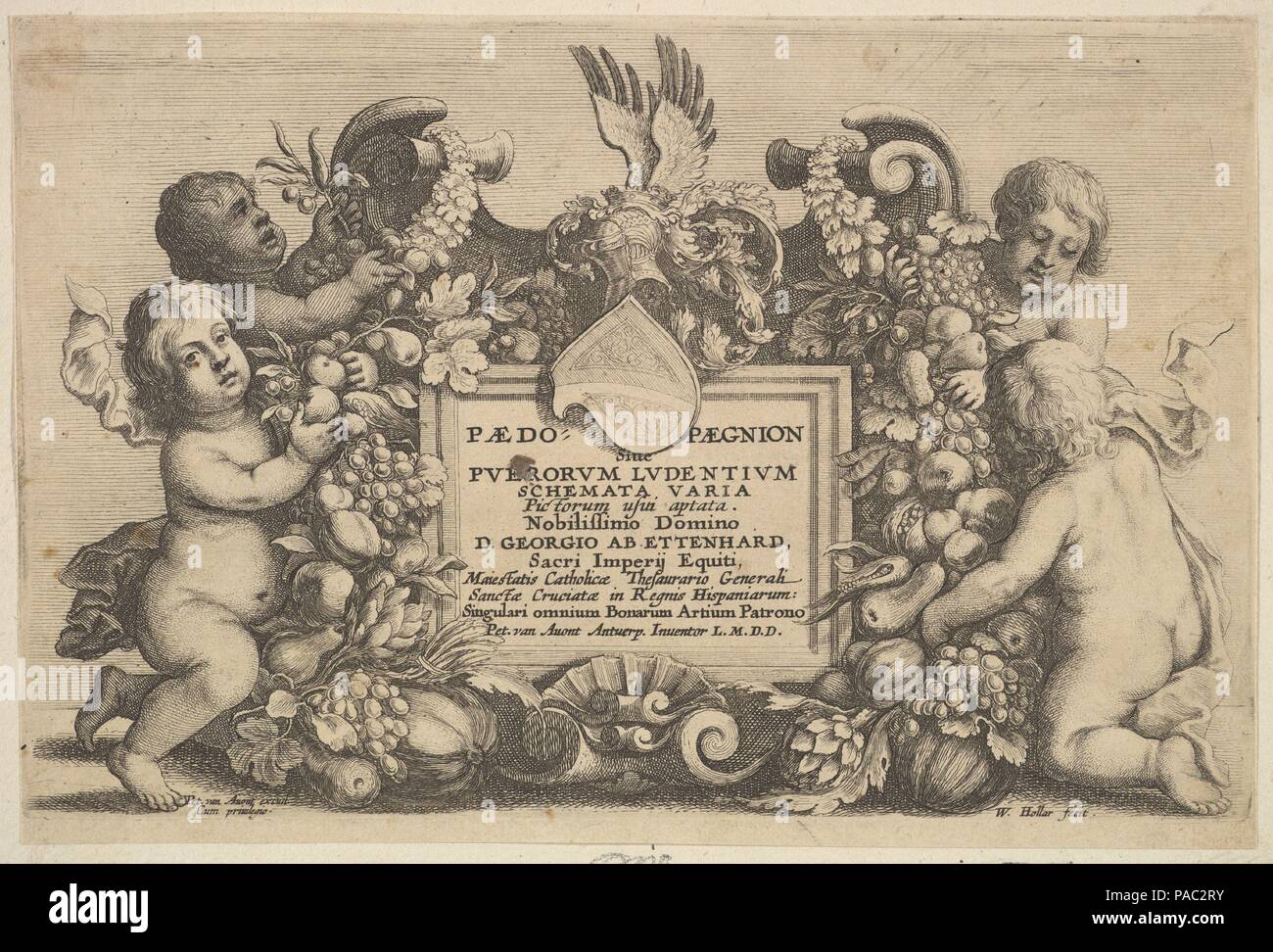 Paedopaegnion. Artist: Wenzel Hollar (Böhmische, Prag 1607-1677 London). Datum: Ca. 1646. Museum: Metropolitan Museum of Art, New York, USA. Stockfoto