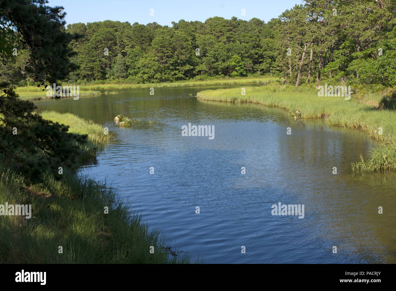 Erhaltung und historischen ehemaligen indischen Ländern im Süden Dennis, Massachusetts Auf Cape Cod, USA Stockfoto