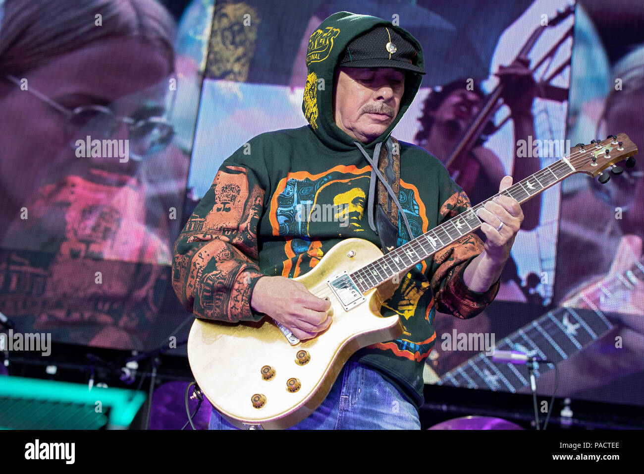 Santana live bei Tradgardsforeningen in Göteborg, Schweden Mit: Santana Wo: Göteborg, Schweden Wann: 20 Jun 2018 Credit: Mats Andersson/WENN.com Stockfoto