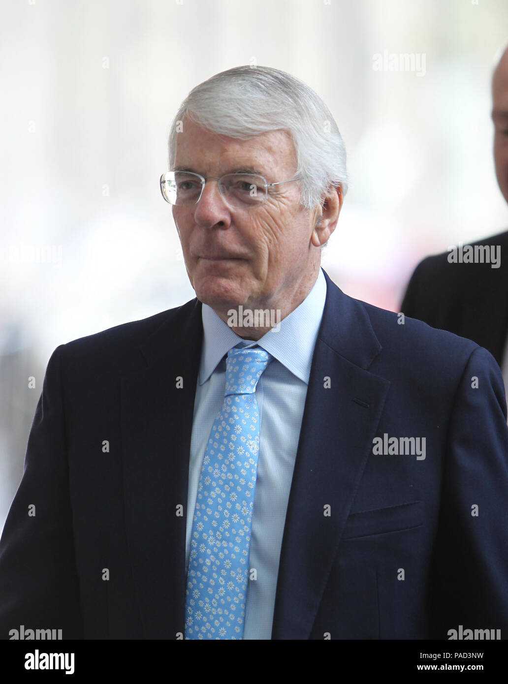 London, UK, 22. Juli 2018.John Major, ehemaliger britischer Premierminister, sah bei seiner Ankunft in den BBC Studios in London Stockfoto