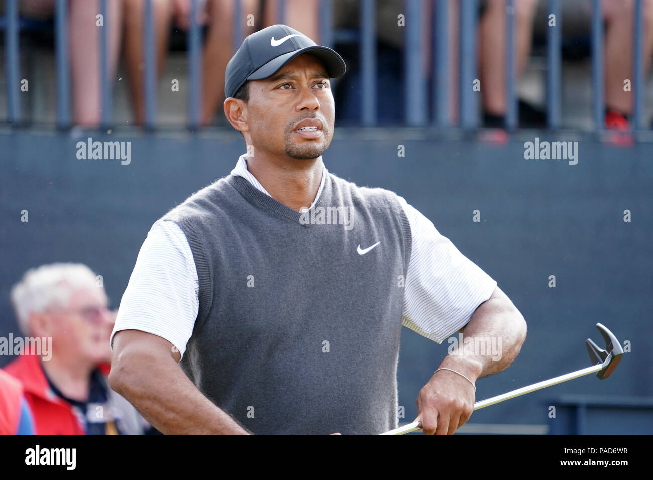 Carnoustie, Angus, Großbritannien. 21. Juli 2018. United States' Tiger Woods während der dritten Runde der 147 Open Golf Meisterschaft in Carnoustie Golf Links in Carnoustie, Angus, Schottland, 21. Juli 2018. Credit: Koji Aoki/LBA SPORT/Alamy leben Nachrichten Stockfoto