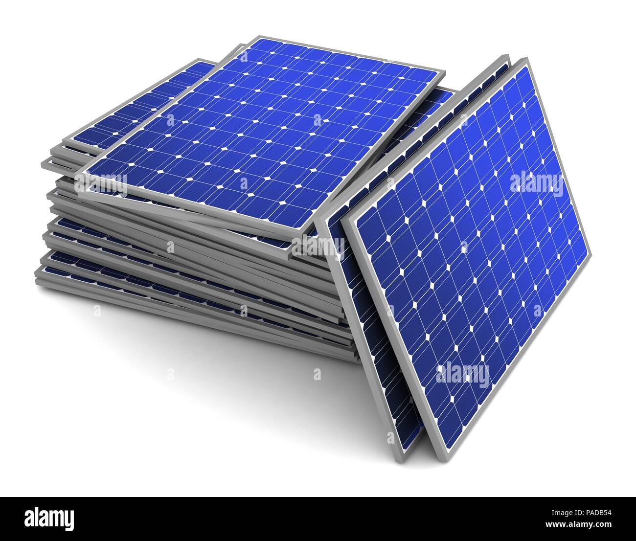 Solar Panel Konzept 3D-Bild Stockfoto