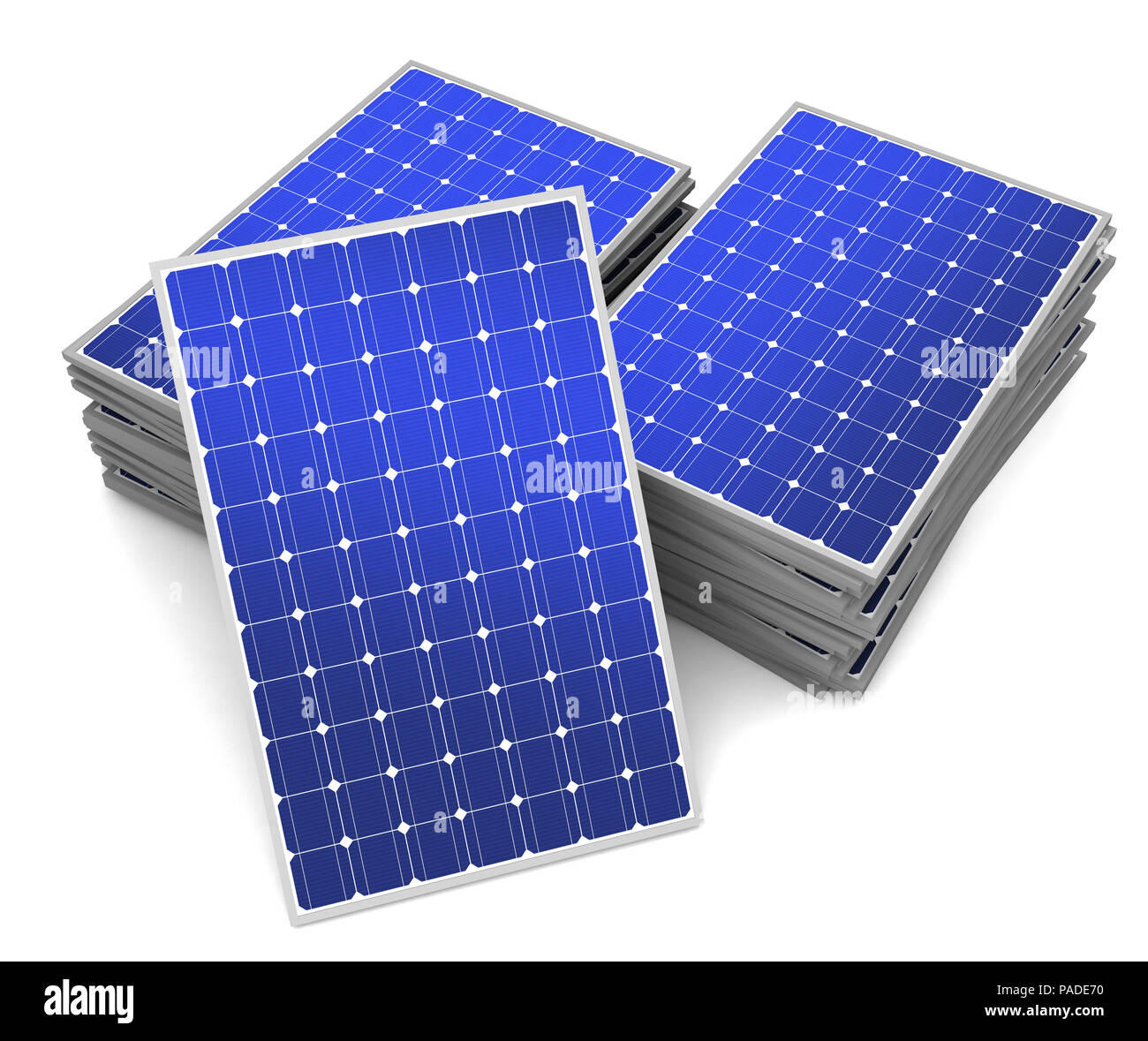 Solar Panel Konzept 3D-Bild Stockfoto